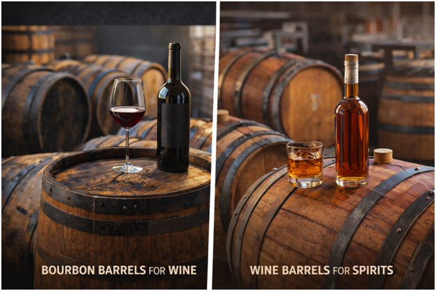 Cross-Aging Explained: Using Bourbon Barrels for Wine and Wine Barrels for Spirits